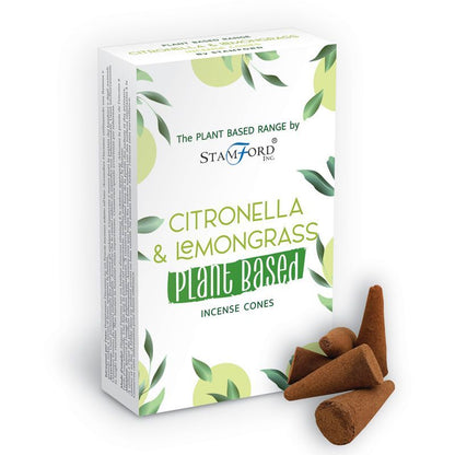 Pflanzliche Räucherkegel - Citronella & Lemongrass (12 Stück)