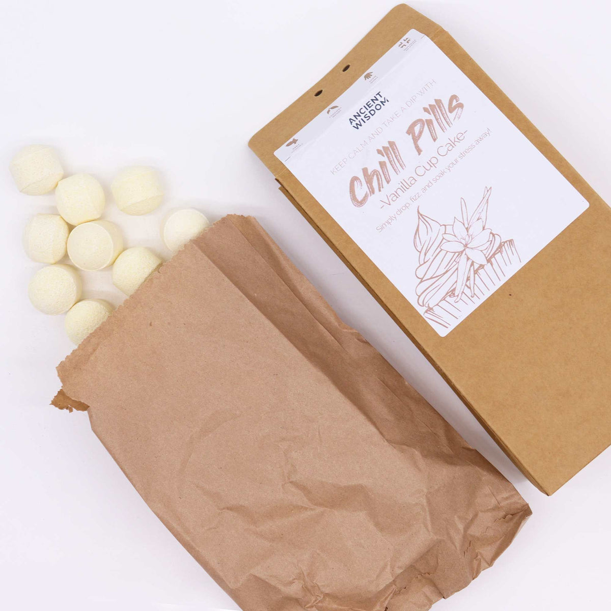 Vegane Badebomben 350g - Vanille Cupcake