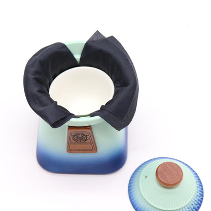 Temple Teapot Set mit 3 Tassen in Blau Heaven – Kräutertee-Set