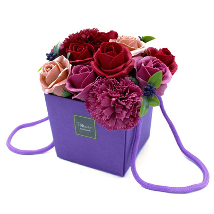 Seifenblumenstrauß – Lila Blumengarten