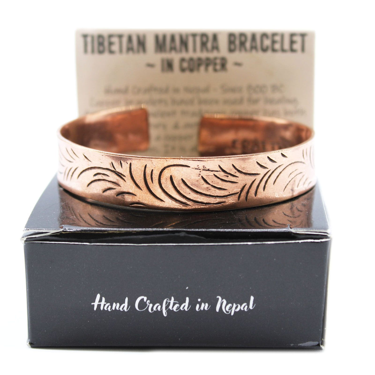 Tibet Kupferarmband Tribal Wirbel handgefertigt