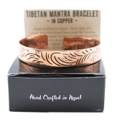 Tibet Kupferarmband Tribal Wirbel handgefertigt