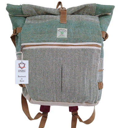 Trekking-Rollrucksack aus Hanf - Sage