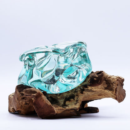 Molten Glass Großer Aschenbecher oder Kerzenhalter
