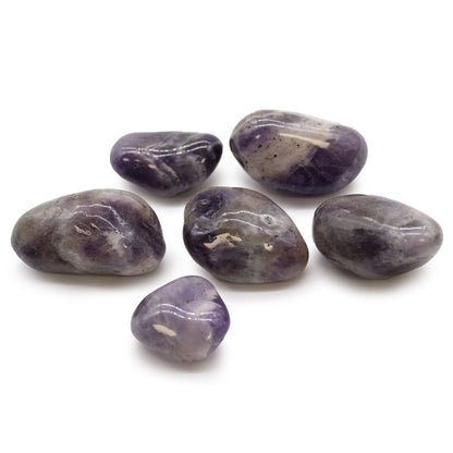 Große afrikanische Trommelsteine - Amethyst (6 Stück)