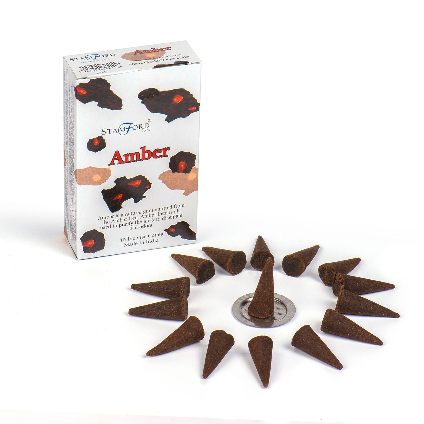 Premium-Räucherkegel Amber - 15 St.