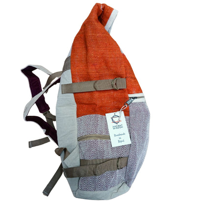 Hanf-Trekking-Rollrucksack - Sunset Orange