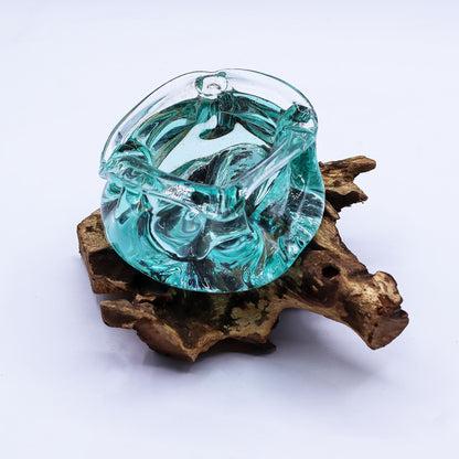 Molten Glass Großer Aschenbecher oder Kerzenhalter