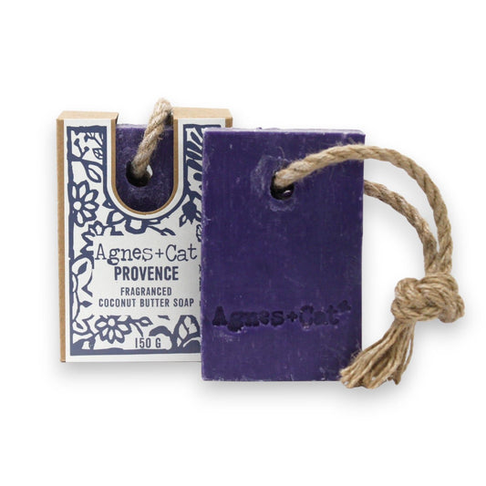 Handgemachte Provence Seife an der Kordel mit floralem Duft