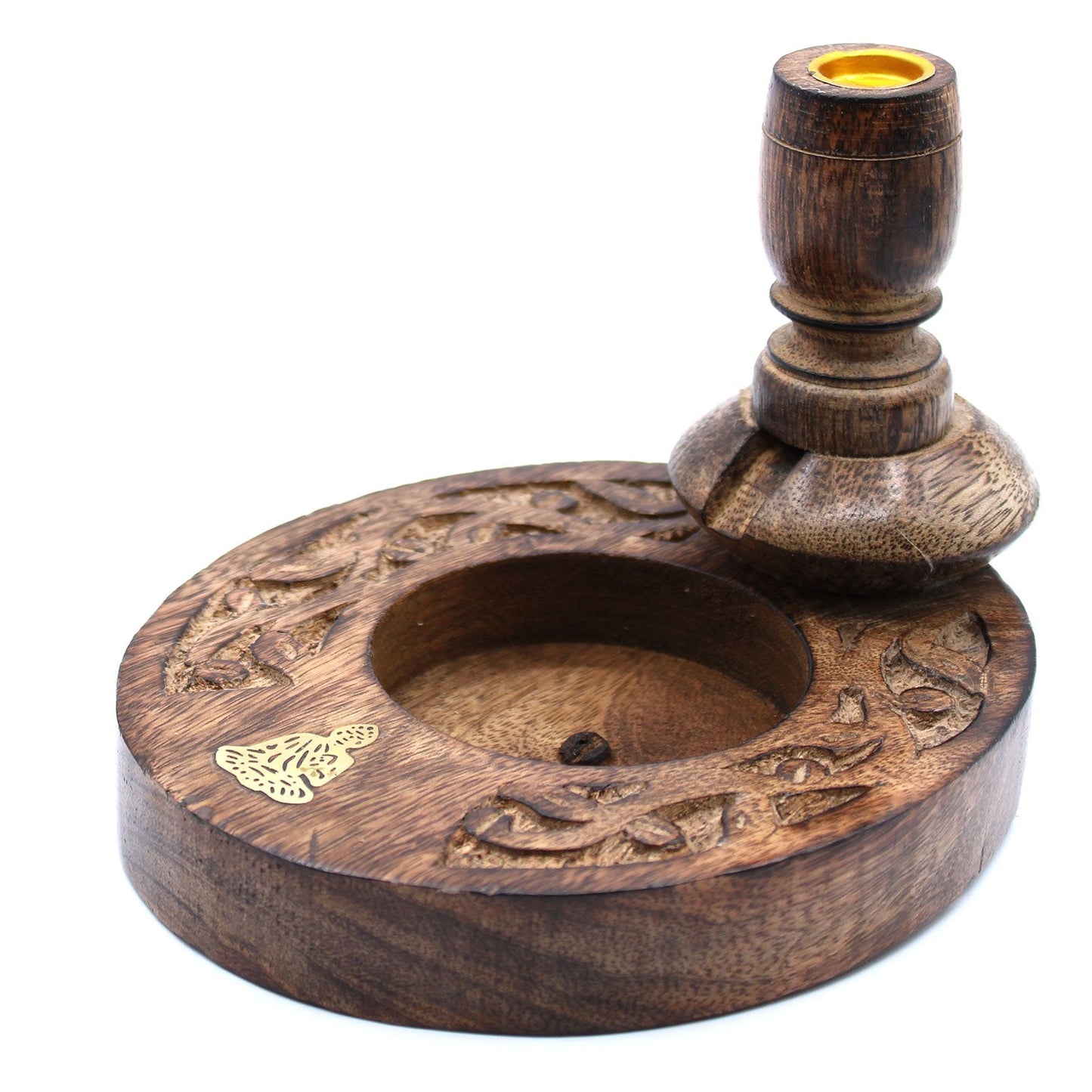 Backflow Burner aus Mangoholz - Brass Buddha