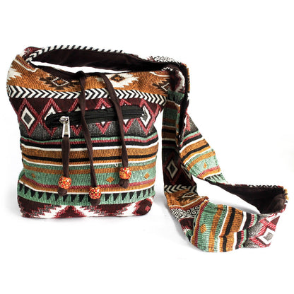 Jacquard Umhängetasche aus Ethno-Stoff, Baumwollfutter