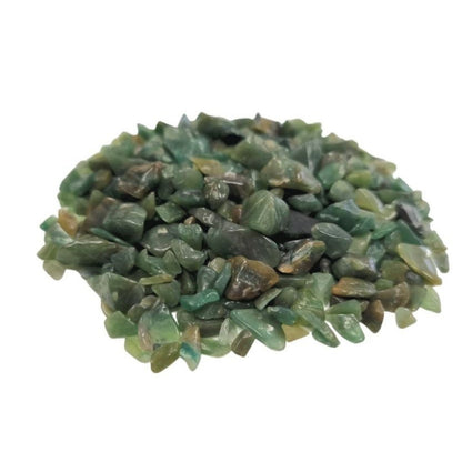 Grüne Avenurin-Edelsteinchips, Großpackung – 1 kg (lose)
