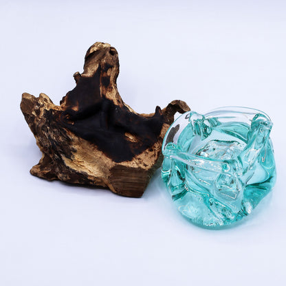 Molten Glass Großer Aschenbecher oder Kerzenhalter