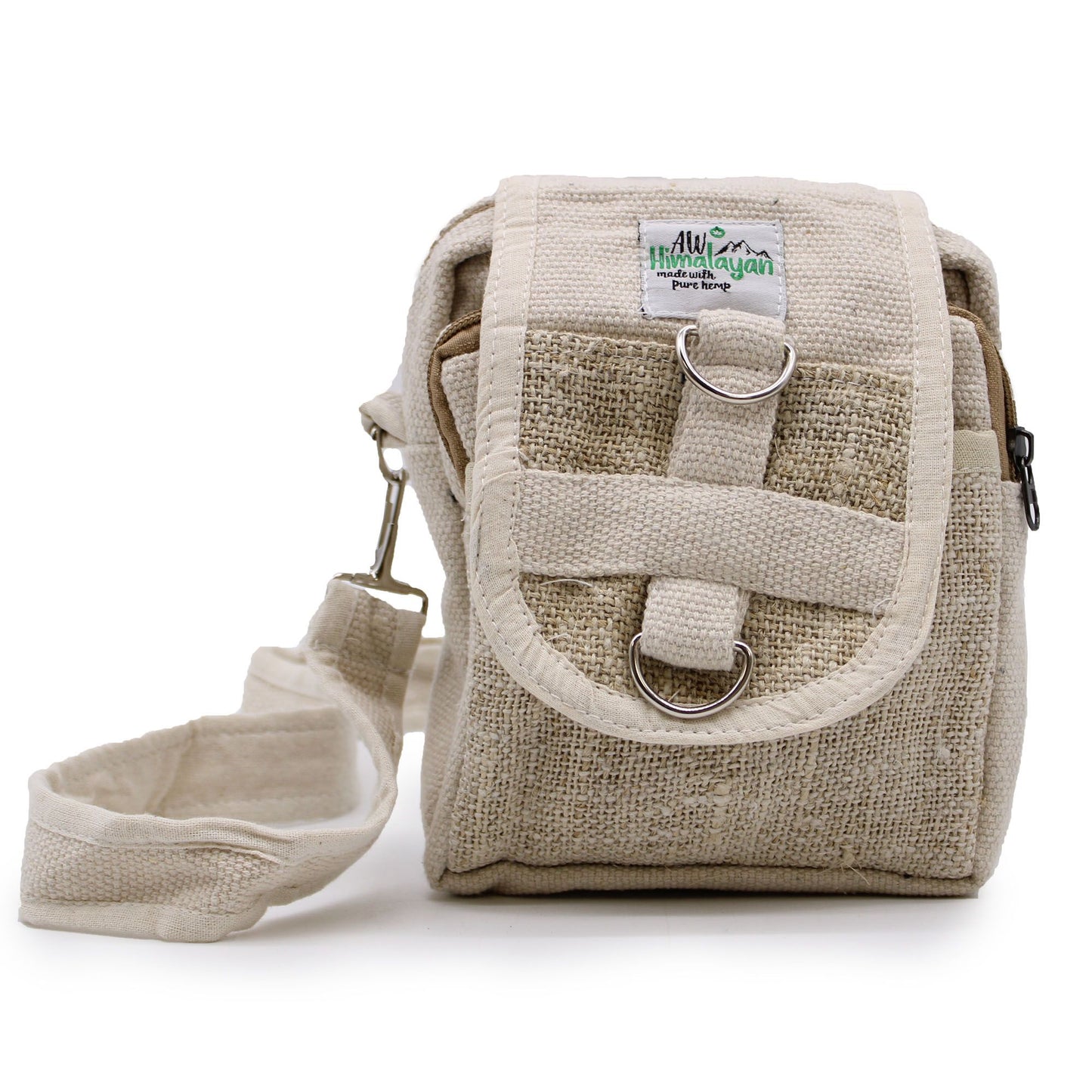 Body-Cross Tasche aus natürlichem Hanf und Baumwolle