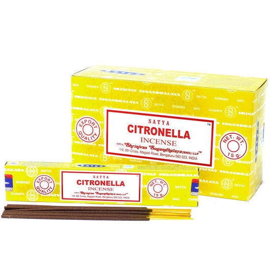 Satya Räucherstäbchen Citronella – Erfrischender Duft für Entspannung