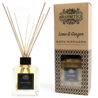 Lime & Ginger Duftstäbchen mit ätherischem Öl 200ml