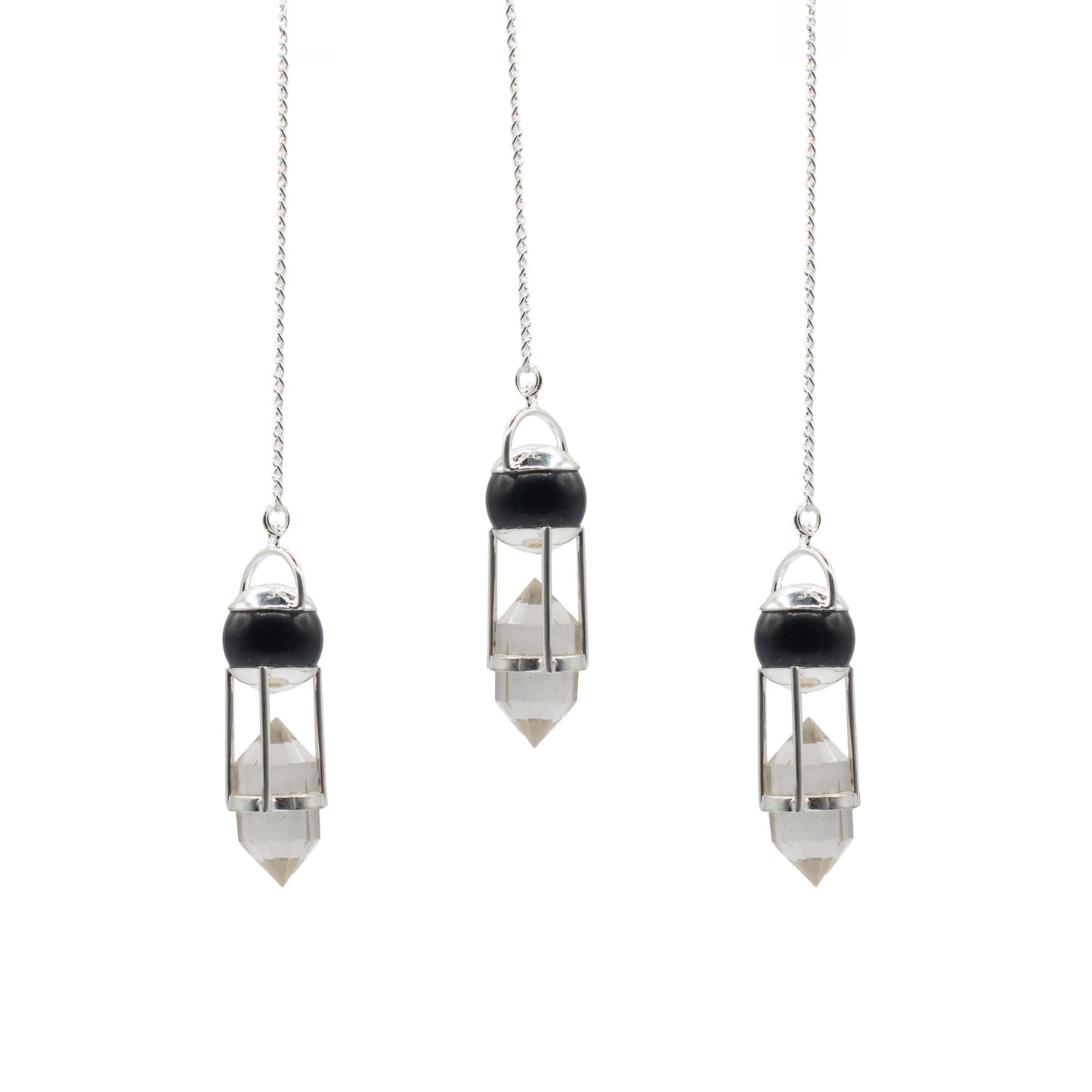 Pendulum mit Obsidian-Globus und Doppelspitze