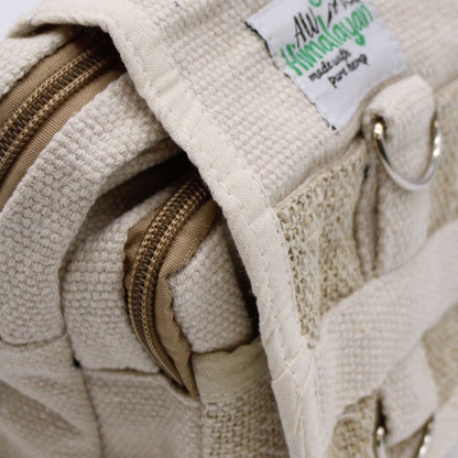 Body-Cross Tasche aus natürlichem Hanf und Baumwolle