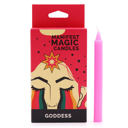 Manifest Magic Candles - Göttin Chakra, 12 Stück