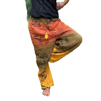 Yoga- und Freizeithose mit High Cross Himalaya-Muster in One-Size