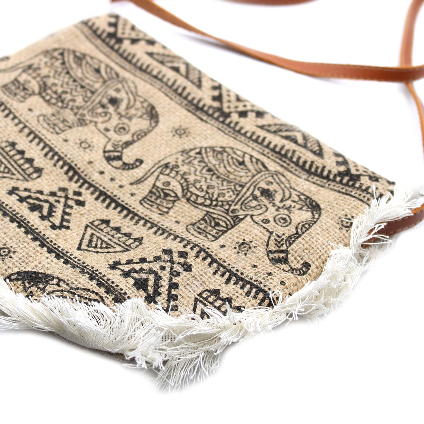 Fab Fringe Bag mit Elephant Print – Umhängetasche