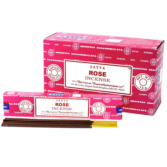 Satya Räucherstäbchen Rose – Duftstäbchen mit Rosenaroma