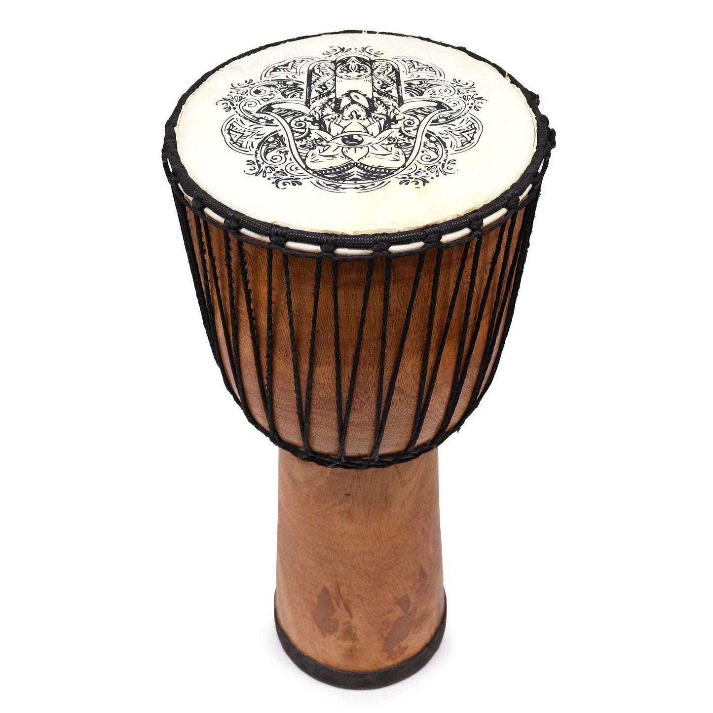 Handgefertigte Djembe-Trommel mit breitem Rand