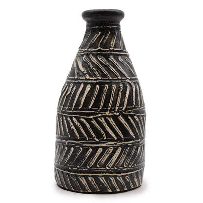 Griechische Taper Vase in Chocolate aus Keramik