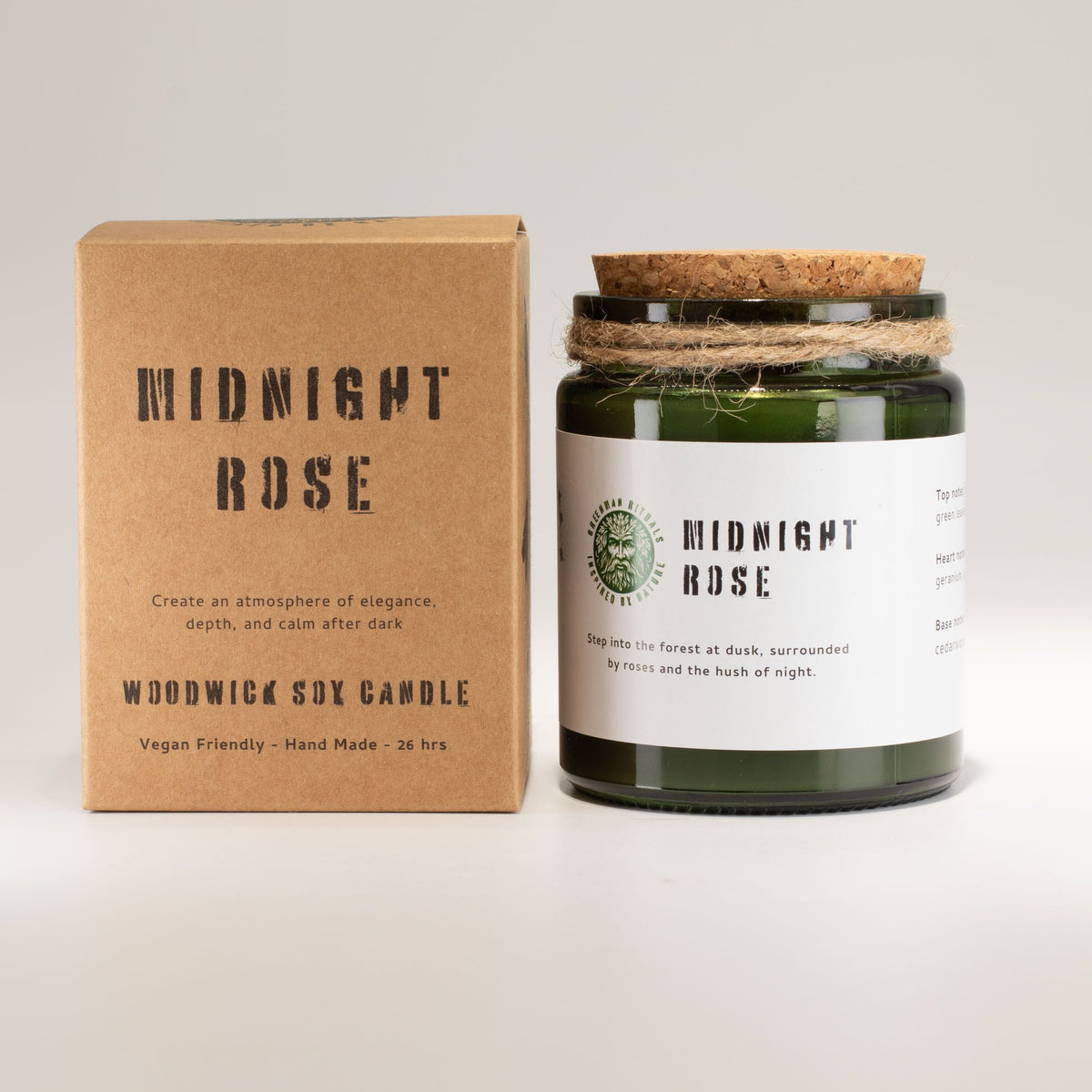 Greenman Duftkerze Midnight Rose im Glas