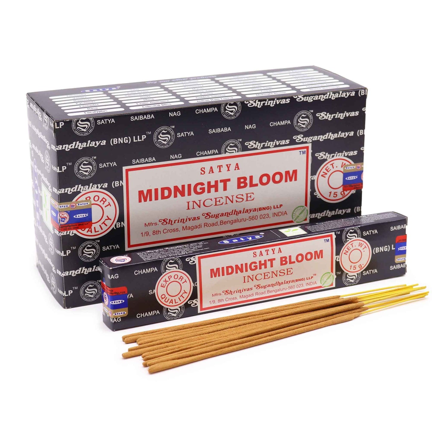 Satya Räucherstäbchen Midnight Blossom – Blumig-Erdiger Duft
