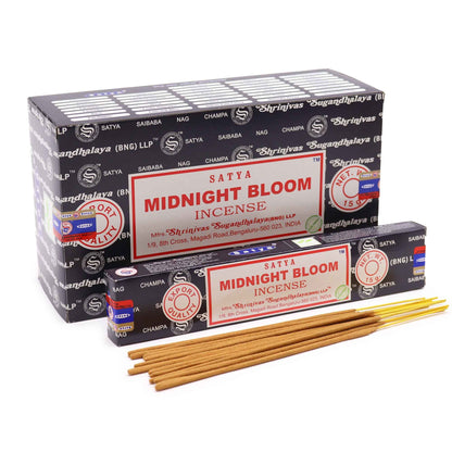 Satya Räucherstäbchen Midnight Blossom – Blumig-Erdiger Duft