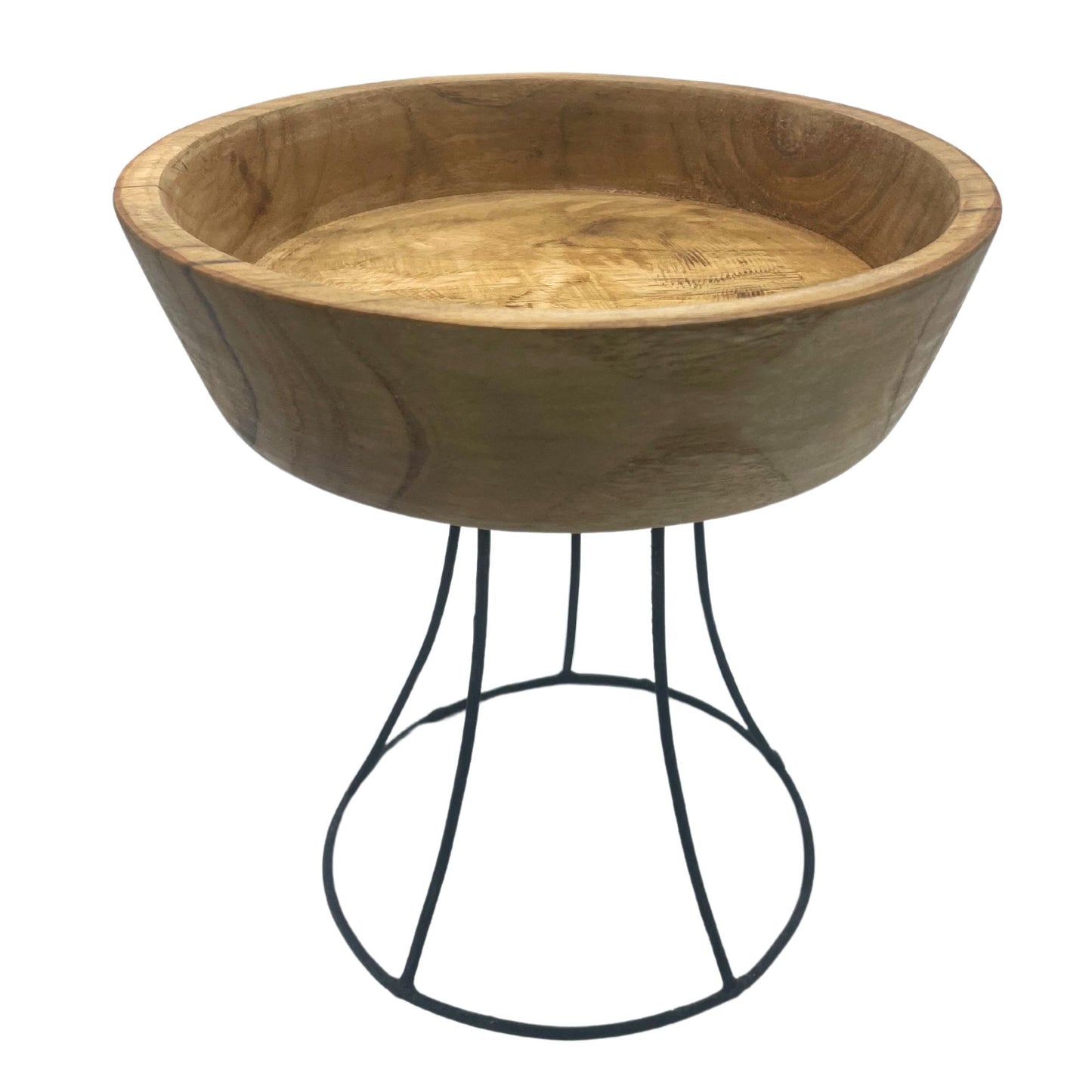 Erhöhte Teakholzschale 20cm - Obstschale
