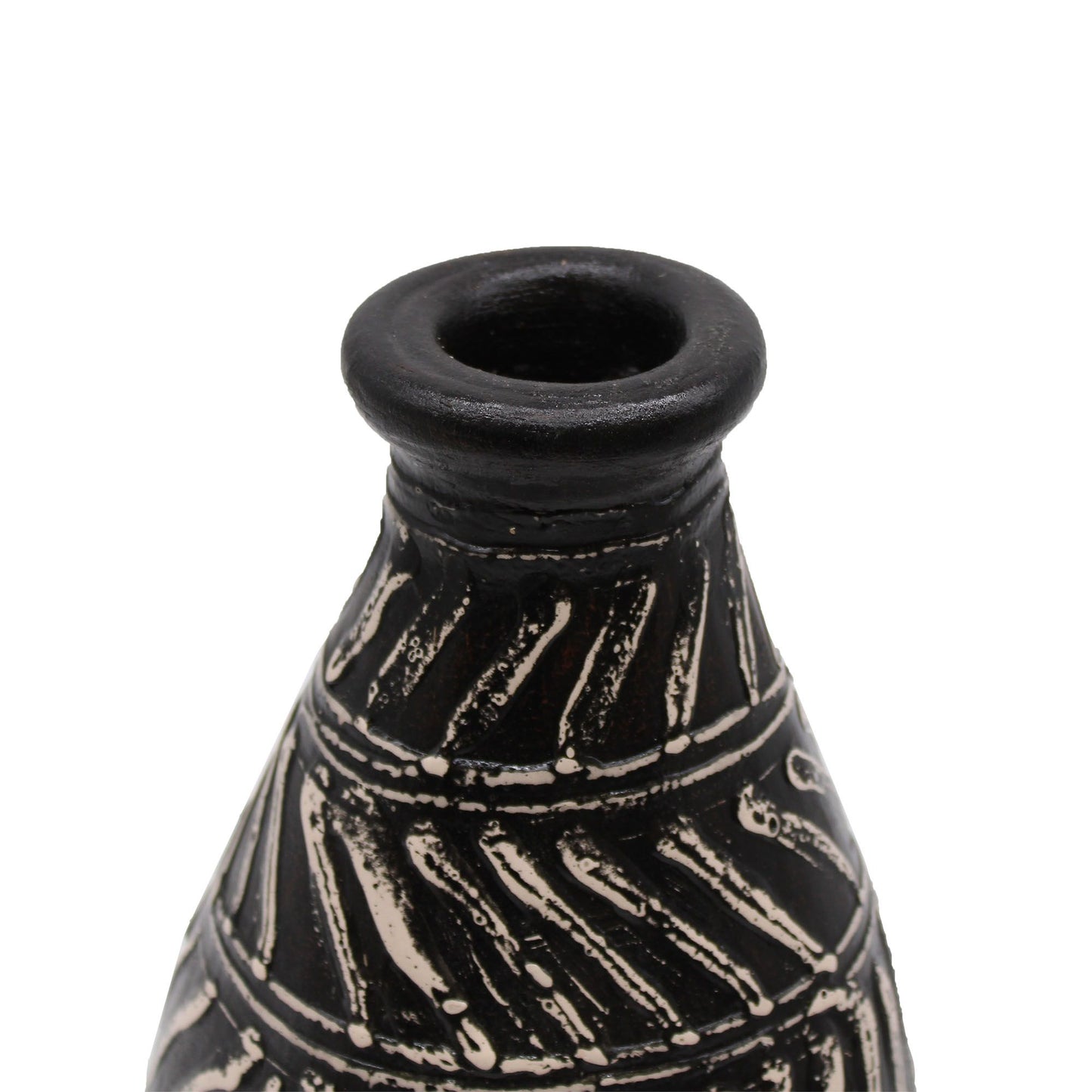 Griechische Taper Vase in Chocolate aus Keramik