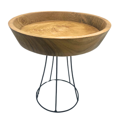 Erhöhte Teakholzschale 20cm - Servierschale