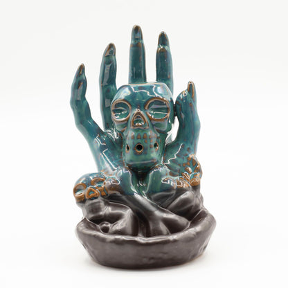 Räucherkegelhalter - Skull in Hand
