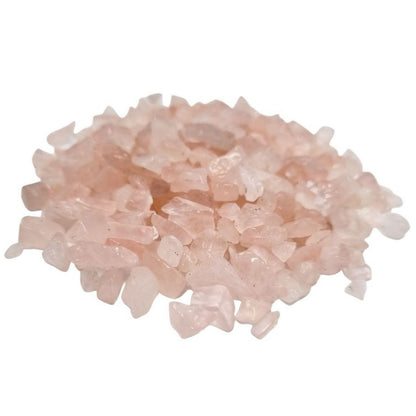 Rosenquarz-Edelsteinsplitter, Großpackung – 1 kg (lose)