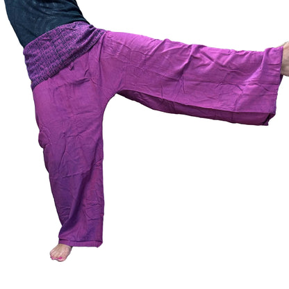 Yoga- und Festivalhose mit Thai Fisherman Mandala Mantra - Onesize