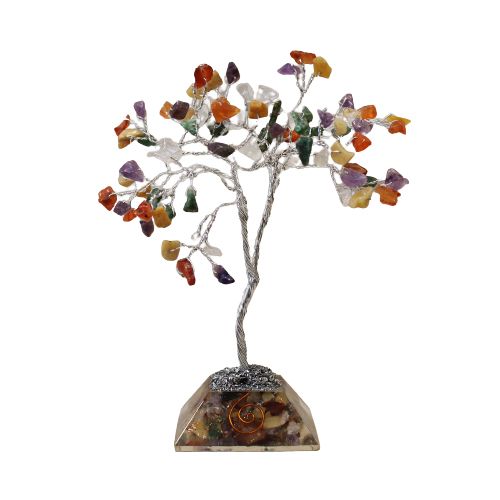 Edelsteinbaum mit Organit-Basis – Dekoratives Energiesymbol