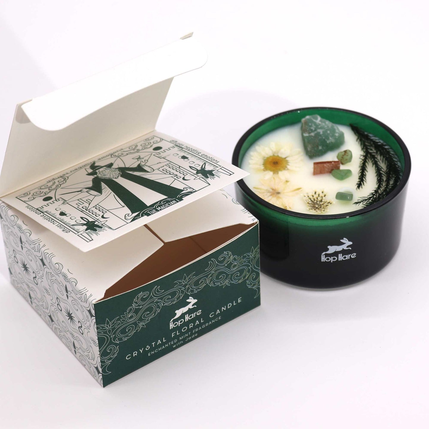 Hop Hare  – The Magician mit Kristallwachs und floralem Design