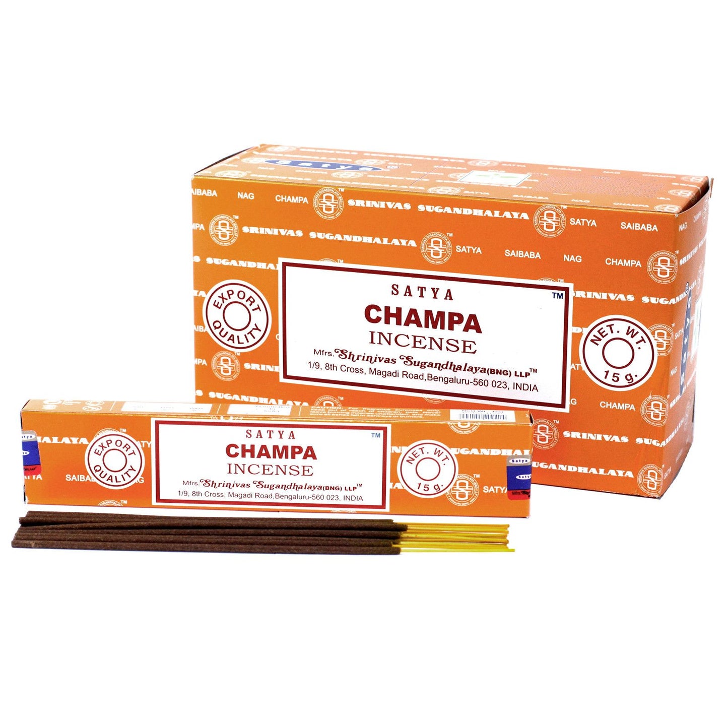 Satya Räucherstäbchen Champa handgerollt mit floralem Duft