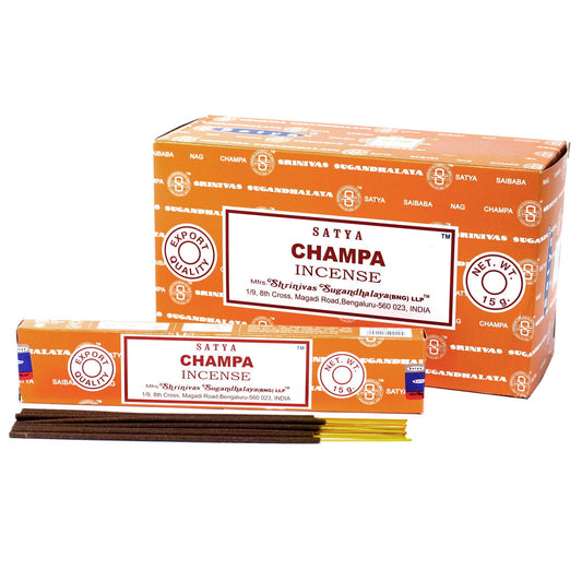 Satya Räucherstäbchen Champa handgerollt mit floralem Duft