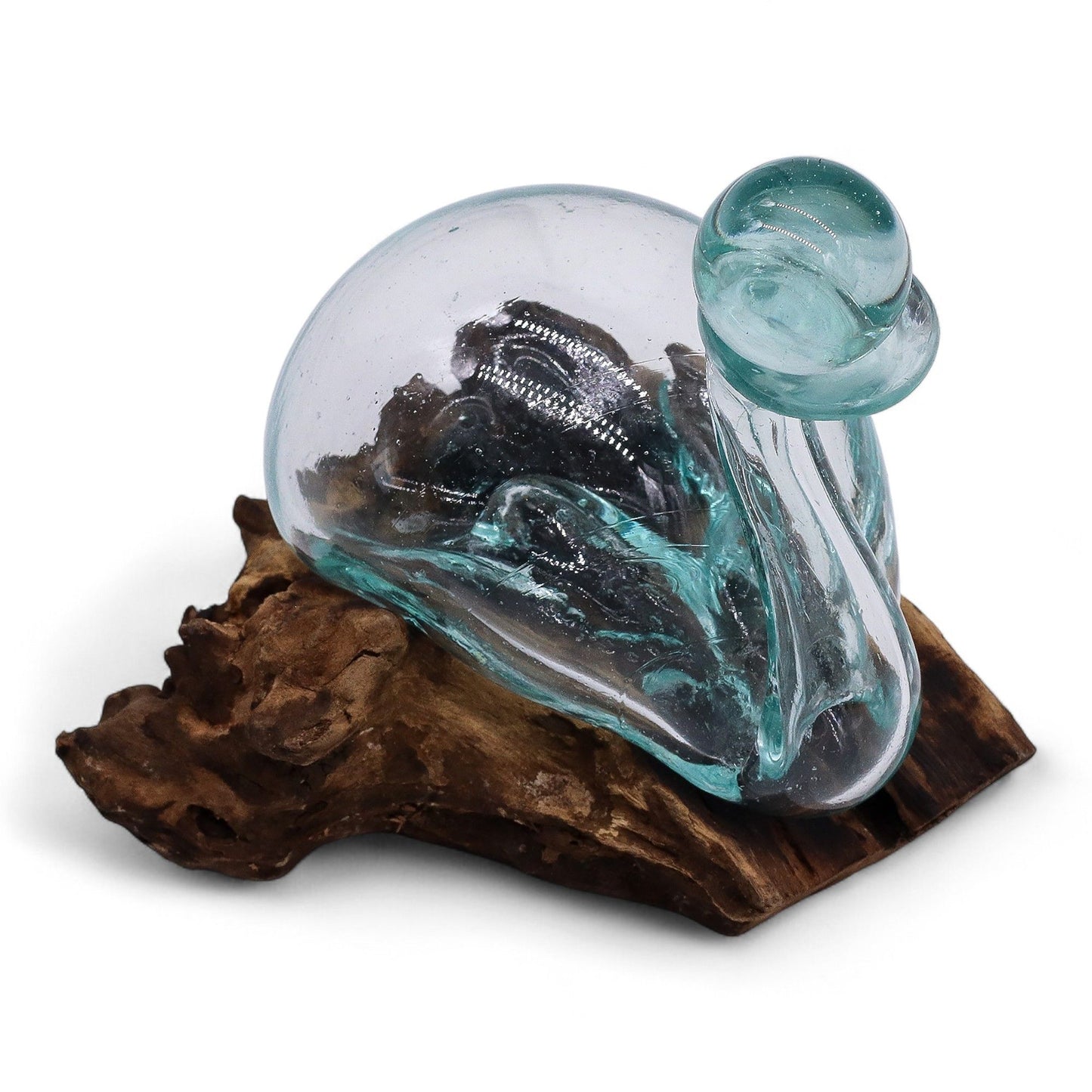 Molten Glass Duck Dekanter auf Holz mit Stopfen