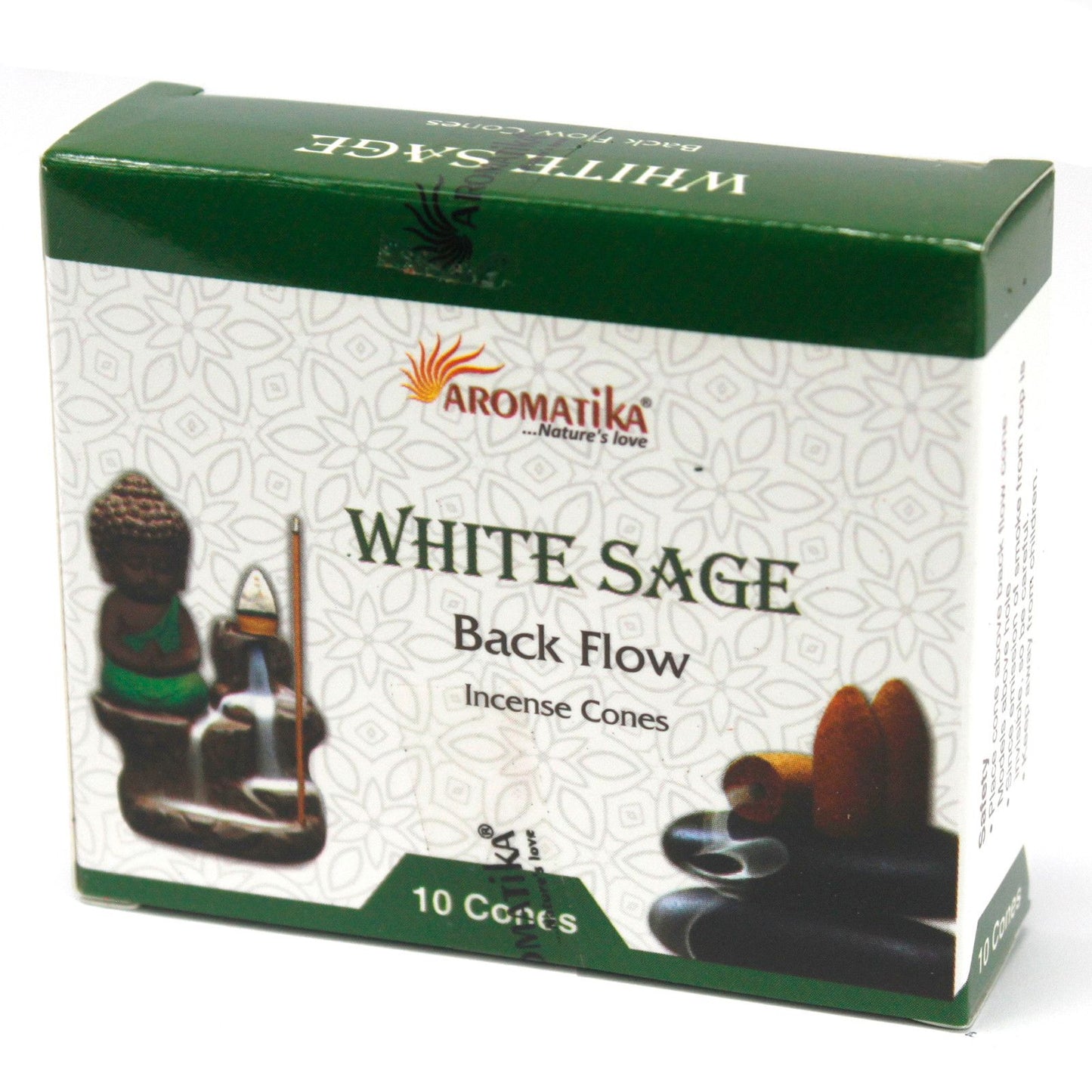 Aromatica Rückfluss-Räucherkegel – Weißer Salbei