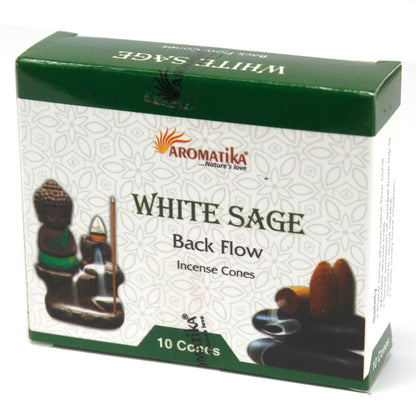 Aromatica Rückfluss-Räucherkegel – Weißer Salbei