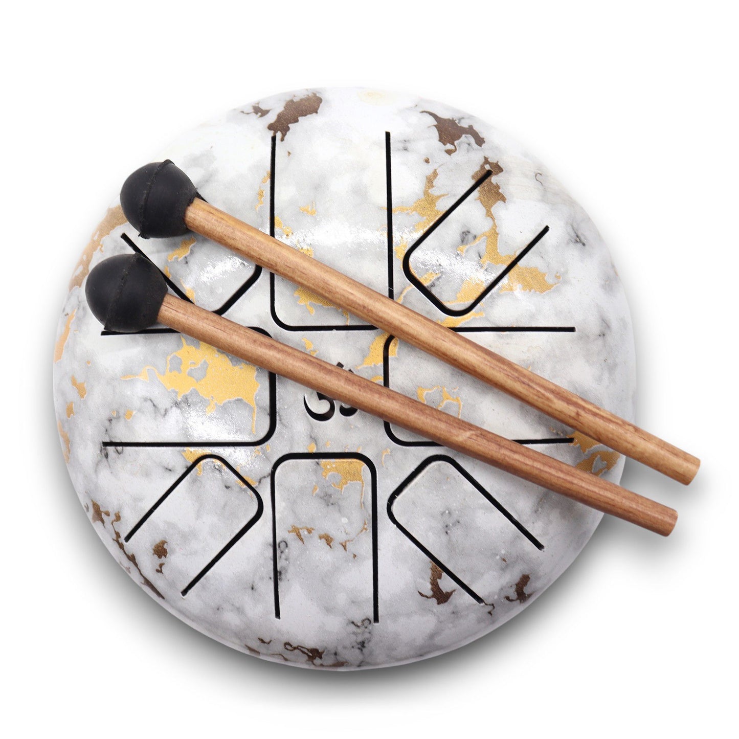 Med Steel Tongue Happy Drums  Marmor - 17x13cm
