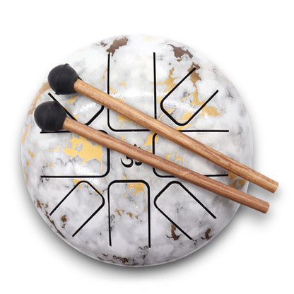 Med Steel Tongue Happy Drums  Marmor - 17x13cm