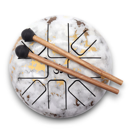 Med Steel Tongue Happy Drums  Marmor - 17x13cm