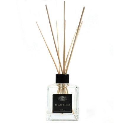 Lavendel & Fenchel Duftstäbchen Diffuser mit ätherischen Ölen 200ml