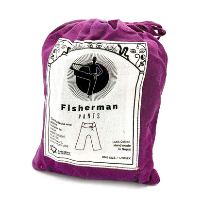 Yoga- und Festivalhose mit Thai Fisherman Mandala Mantra - Onesize
