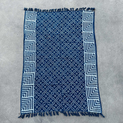 Handgefertigte Indigo-Decke - 170x120cm - Kasba Tiles